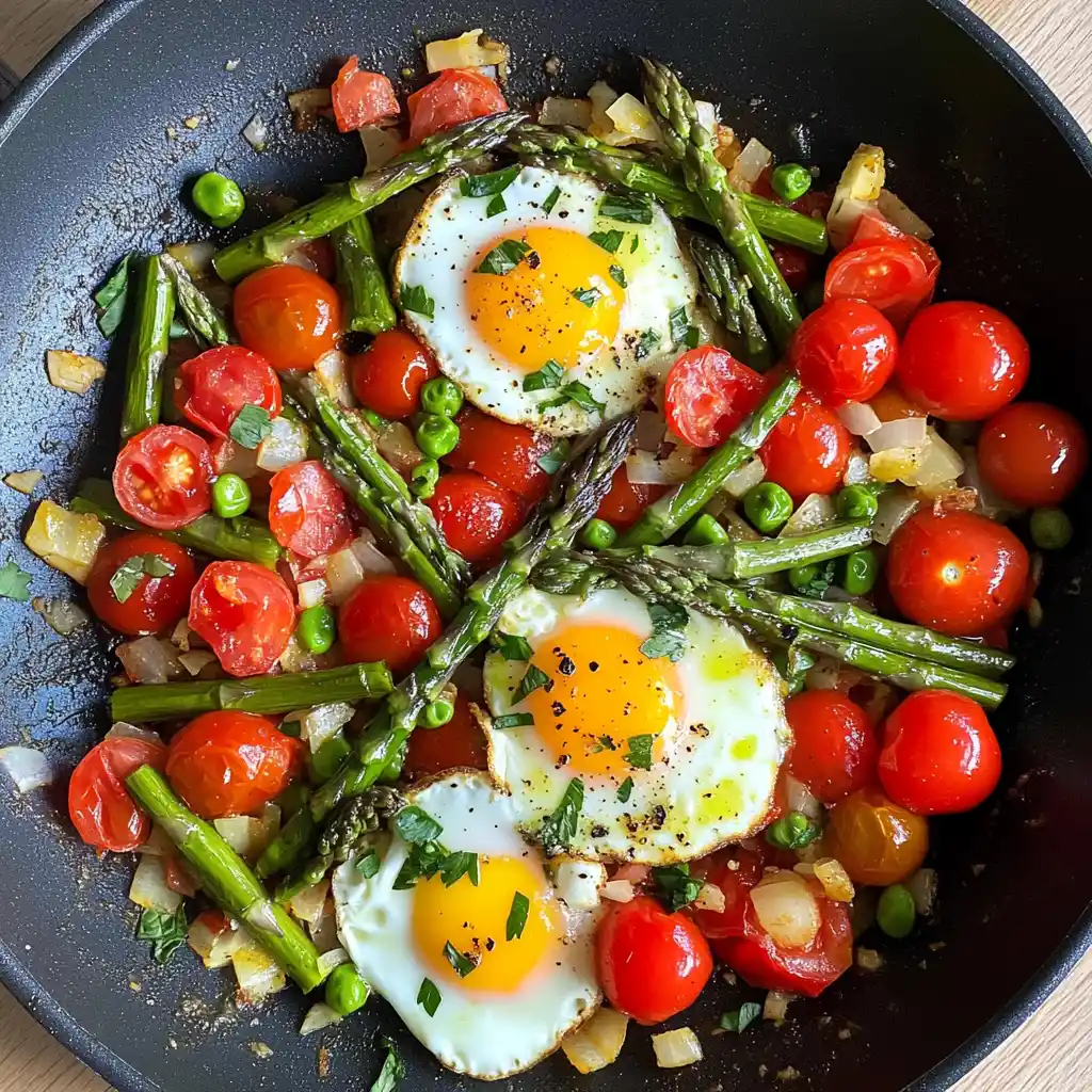 Tomato Asparagus Hash